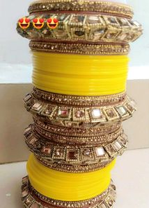 Brand new Yellow Bridal Bangle Set.