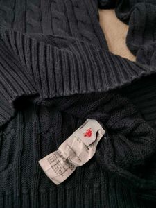 US Polo Cable Knit Pullover Sweater