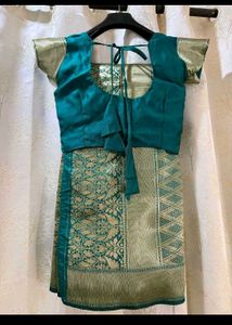 Beautiful Teal & Gold Saree