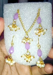 Elegant  Stone &amp; Pearl Necklace Set in 6 different