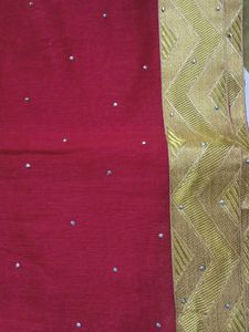 New Red Designer Saree (Without Blouse)
