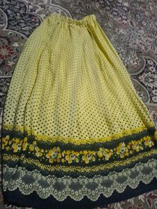polka dot maxi skirt