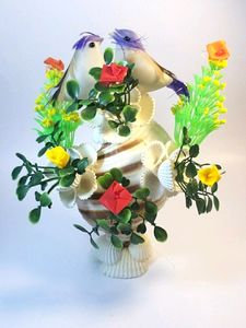 Sea Shells Home Decor Love Birds Flowers Handmade