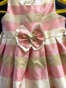 Elegant Pink &amp; Gold Girls Dress 3-4 years