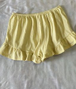 butteryellow soft Cute Gingham Mini shorts