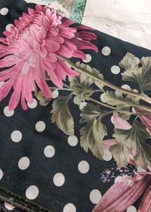 Elegant Floral &amp; Polka Dot Kurta Set