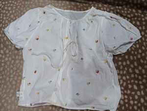 White Embroidered Top