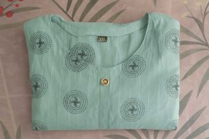 Mint Green and  Button-Down Dress combo pack of 2