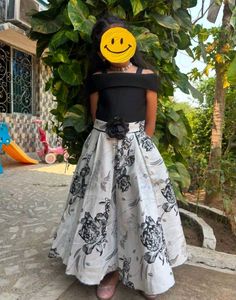 Black grey gown