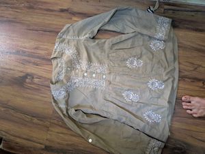Embroidered Cotton Kurta, v good quality