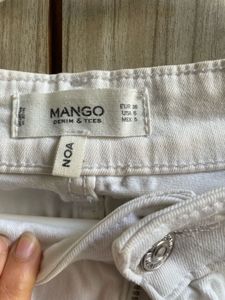 Mango White Skinny Fit Jeans