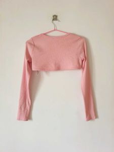 Zara Pink Cropped Cardigan