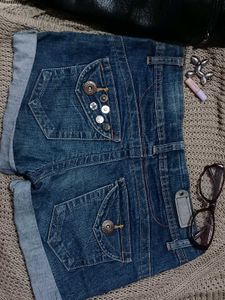 y2k vintage Blue Denim Shorts