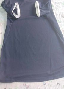 Navy Blue T-Shirt with White Trim
