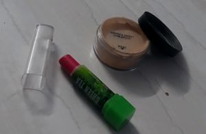 ADS matte lipstick and MAC loose powder