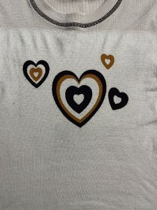 Cute Heart Print Crop Top