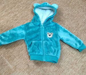 Teal Fuzzy Bear Hoodie &amp; Pants Set