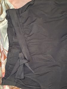 Stylish Black Pants with Tie Detail