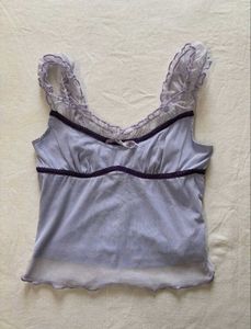 Lilac Ruffle Trim Camisole