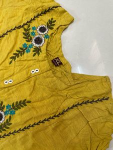 Yellow Embroidered Kurta Set