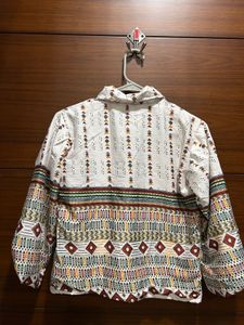 Bohemian Print Button-Up Shirt