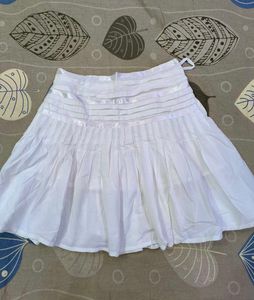 Pleated Pure White Summer Skirt 🕊️