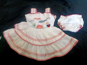 Pure cotton baby pretty frock set