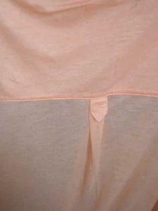 Peach Sleeveless Mandarin Collar Shirt