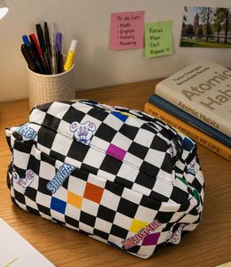 Black and White Checkerboard Backpack