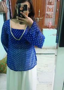 2 piece Elegant Blue Printed Kurta