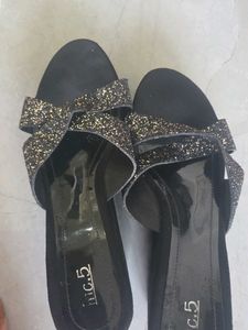 Sparkly Bow Sandals