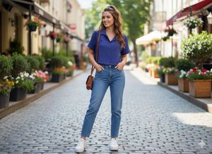 Oversized crop shirt