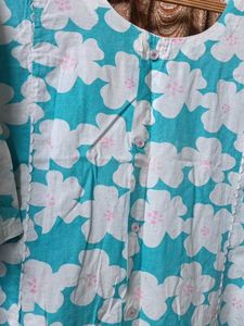 co-ord set Blue Floral Print