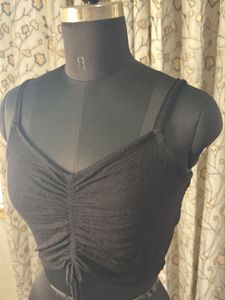 Primark Chic Black Ruched Crop Top