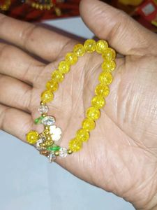 Yellow Beaded Bracelet Set