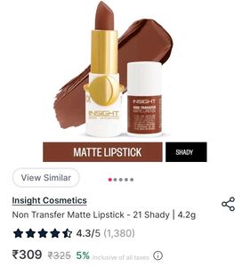 Insight Matte Lipstick Shade Name-shady