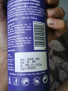 Lumiere Women Perfumed Deodorant Body Spray