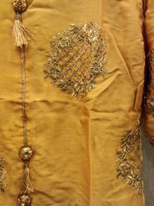 Elegant Orange &amp; Golden Embroidered Co-ord