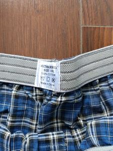 Classic Blue Plaid Boxer Shorts XL