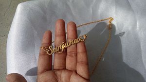 Custom 'Sanjana' name necklace with heart detail