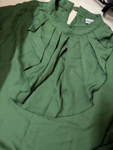 Elegant Green Formal Top