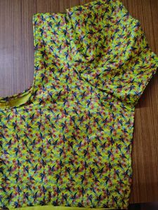 Blue Elephant Print Saree with Blouse