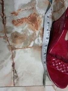 Red Wedge Sandals