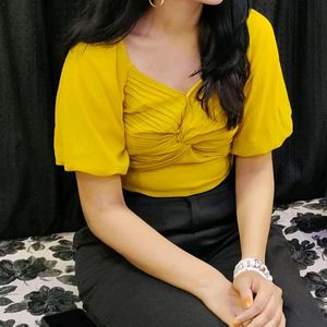 Yellow Crop Top