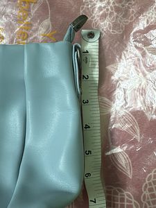 Stylish Light Blue Pleated Clutch Bag