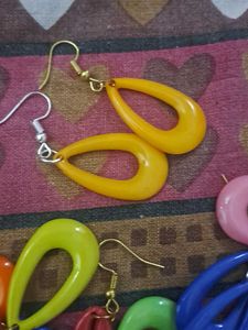 4 Funky Colorful Drop Earrings