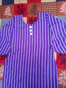 Combo Gray kurti &amp; purple suit