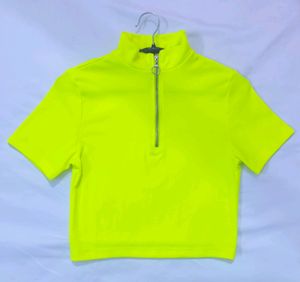 Tokyo Talkies Lime Green Crop Top