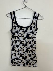 Stylish Printed Tank Transparent Top