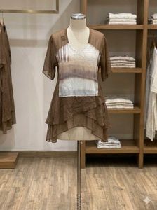 Tiered Chiffon Top🤎